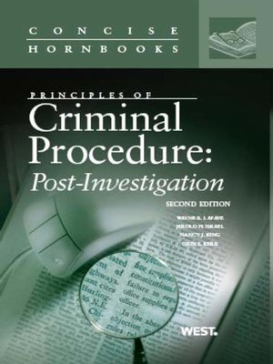 cover image of LaFave, Israel, King and Kerr's Principles of Criminal Procedure